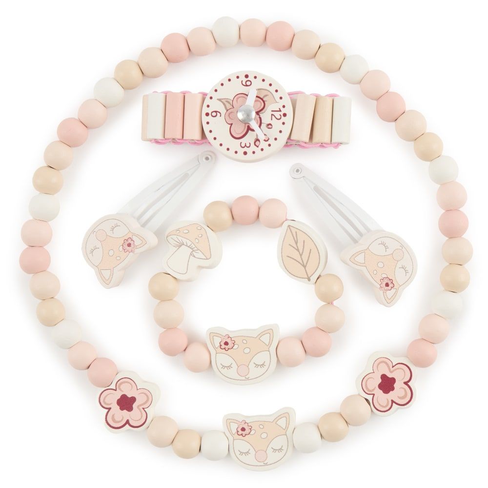 Set de bijoux en bois pour enfant, collier fille, dès 3 ans (Bieco) - Image 1