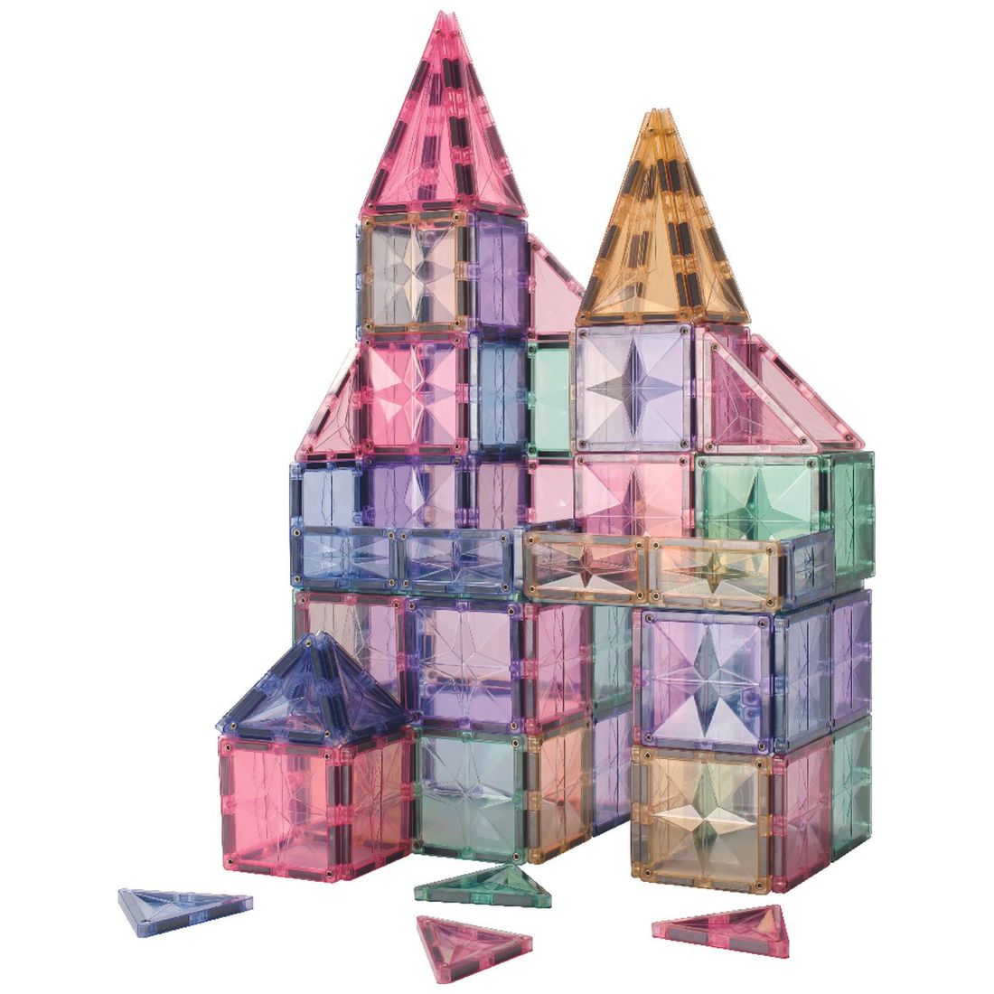 Mega kit de construction magnétique Creative Pastel (210 pièces) (Cleverclixx) - Image 7
