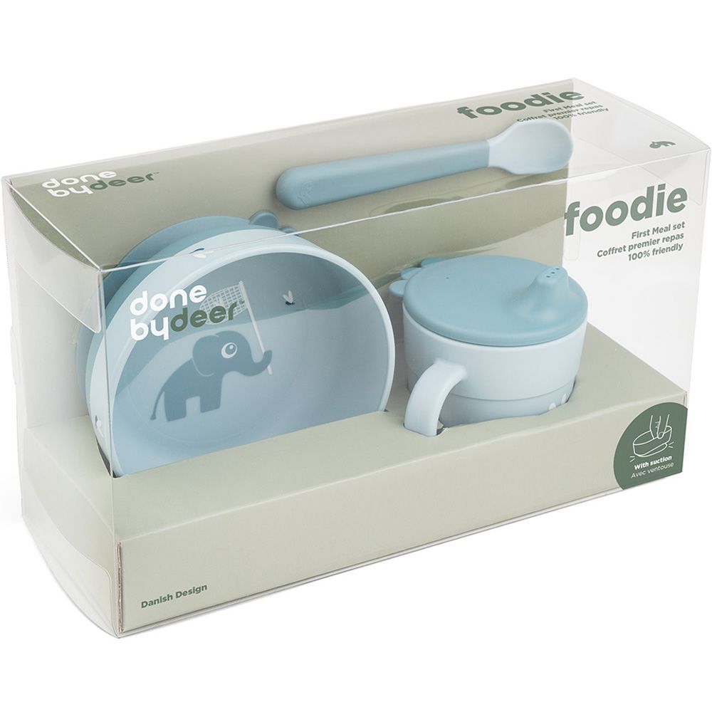 Coffret premier repas ventouse Foodie Elphee Bleu (3 pièces) (Done by deer) - Image 9