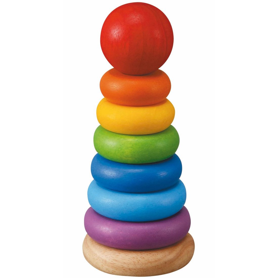 Plan Toys - Pyramide en bois anneaux à empiler