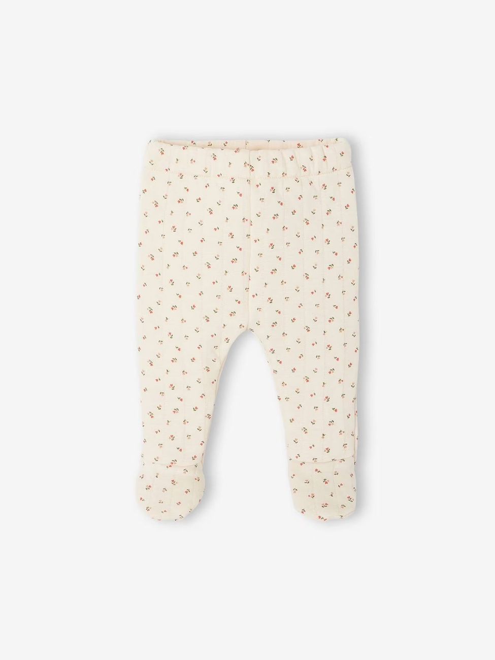 Ensemble matelassé gilet + pantalon à pieds entièrement imprimé rose (Vertbaudet) - Image 2