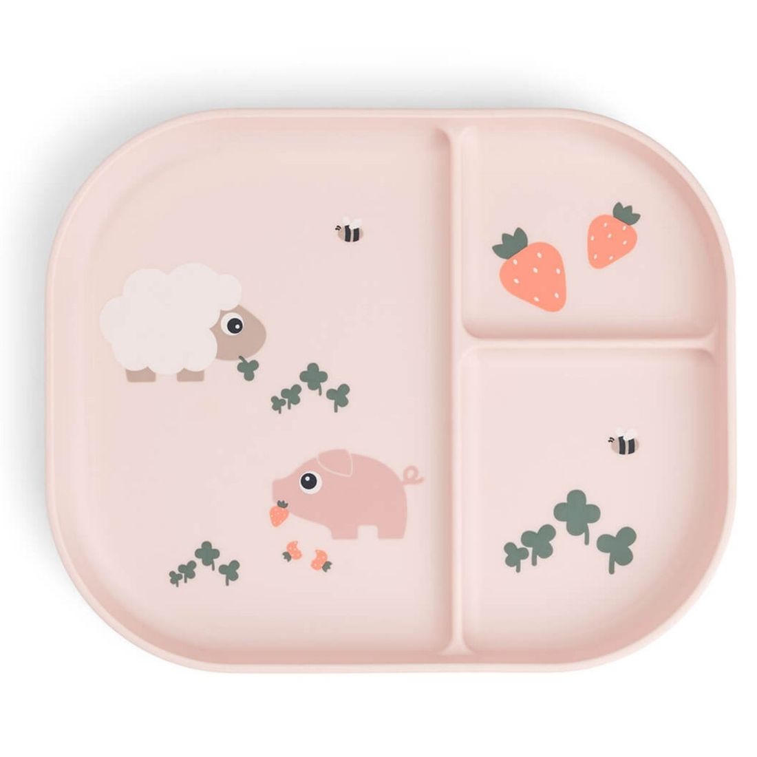 Assiette à compartiments Foodie Tiny farm Rose (Done by deer) - Couverture