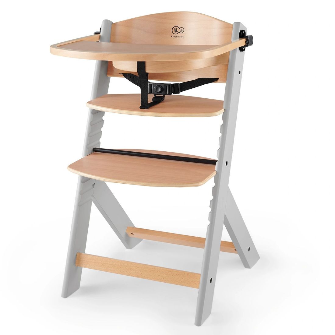 Chaise haute ENOCK bois gris (Kinderkraft) - Image 4