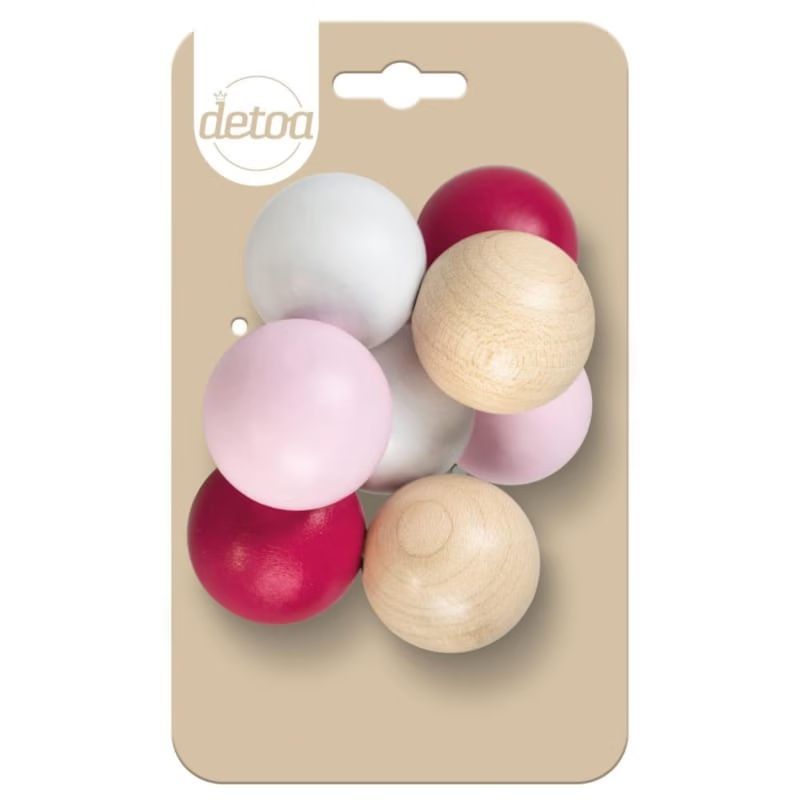 Detoa 8 boules en bois éveil rouge (Detoa) - Image 1