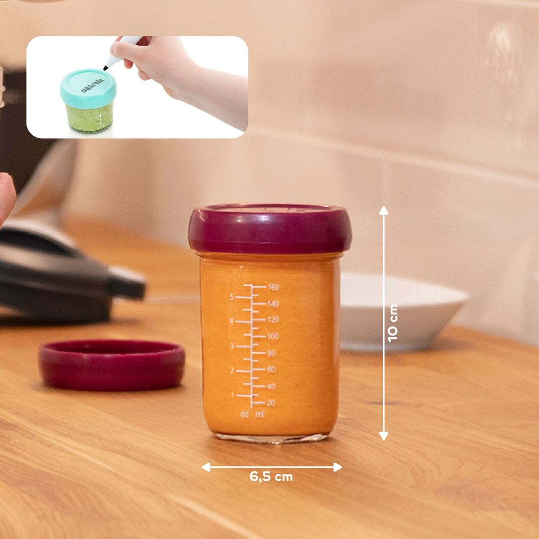 Babybols 4 Pots de Conservation en Verre 220 ml (Babymoov) - Image 5