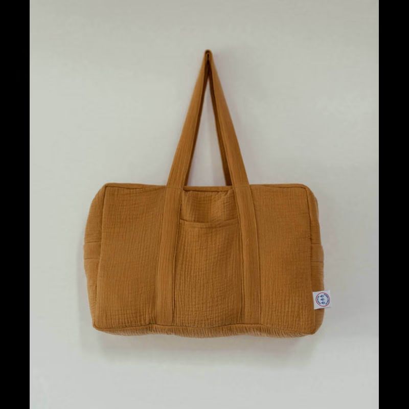 Sac à langer double gaze camel (Manufacture des bébés français) - Image 2