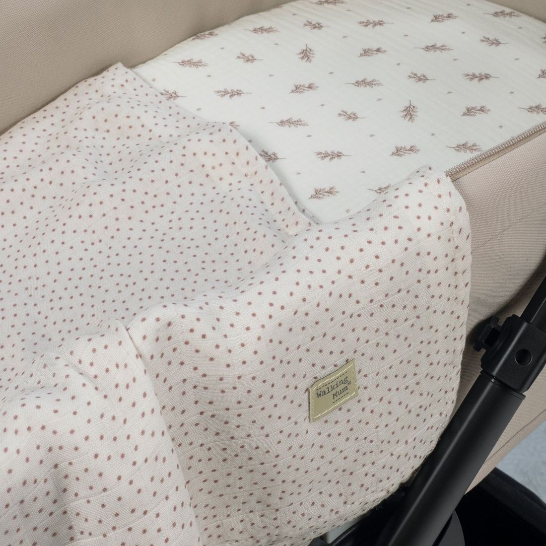 Drap-housse pour nacelle + lange Mimosa Rose (35 x 82 cm) (Walking Mum) - Image 3