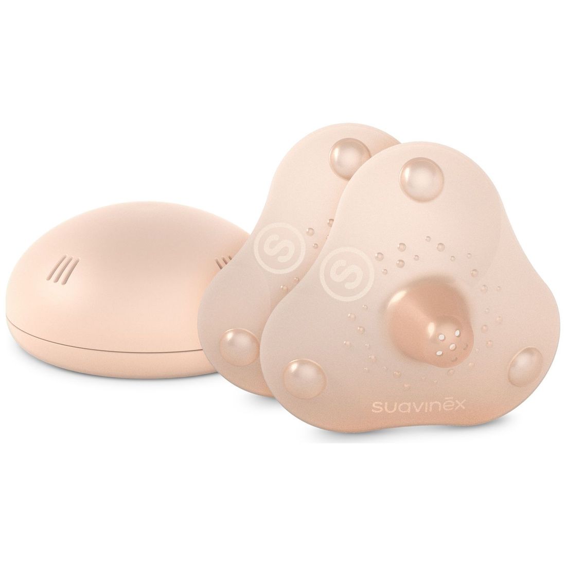 Lot de 2 bouts de sein en silicone (taille M - 2 unités avec étui de transport) (Suavinex) - Image 1