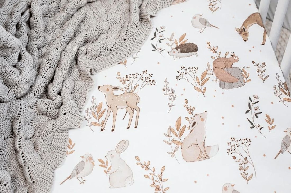 - Drap Housse Forest Friends - Blanc (Mon Lit Cabane) - Image 1
