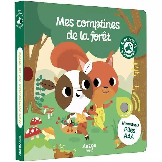 Mes premiers sonores - Mes comptines de la forêt (Auzou) - Couverture