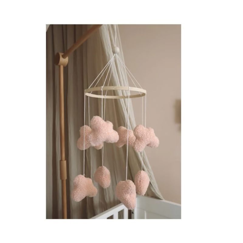 Mobile decoratif nuages rose (Little Loua) - Image 1