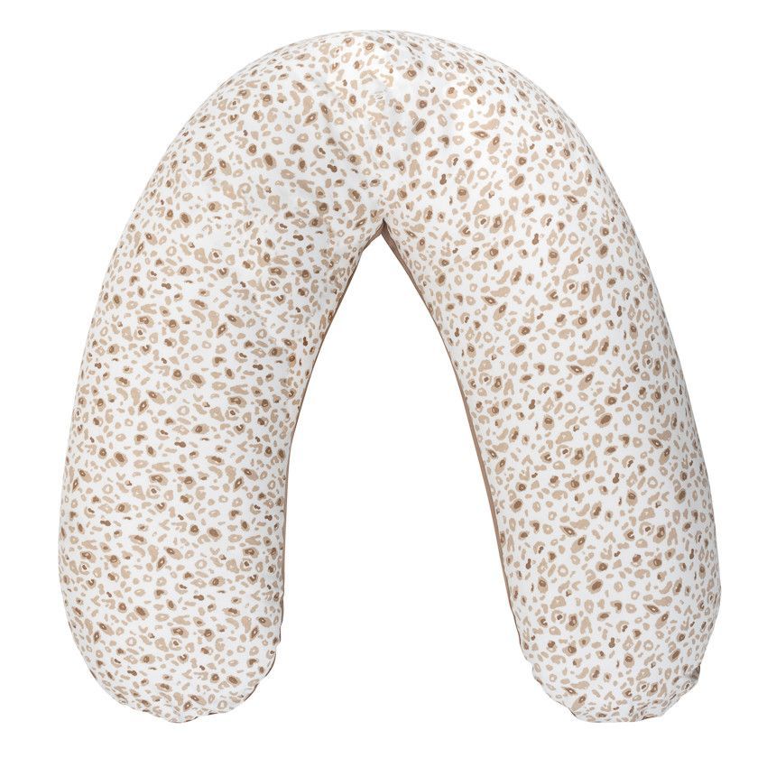 Coussin d'allaitement en microbilles 160cm imprimé Léopard - Blanc (Prémaman) - Couverture