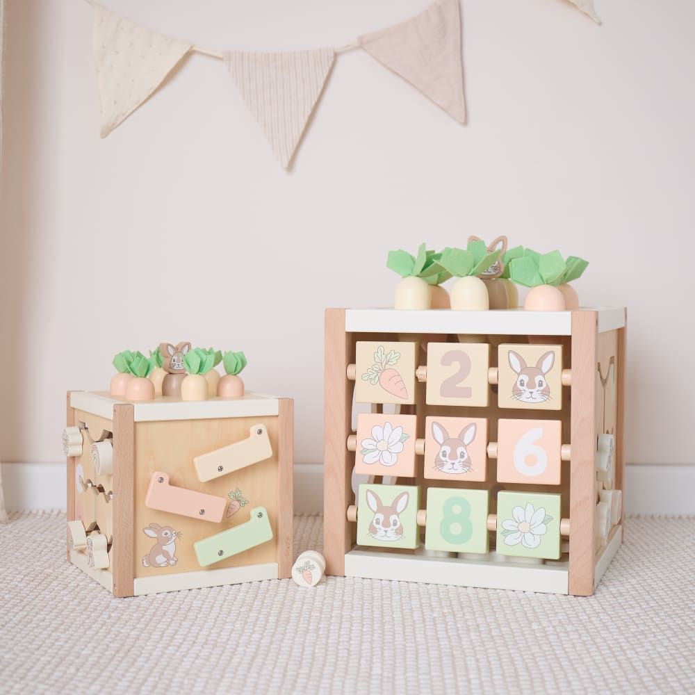 Cube d'activité lapin XXL en bois FSC® (Bieco) - Image 2