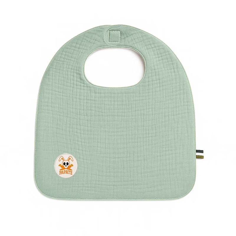 Bavoir en coton bio vert (Papate) - Image 1