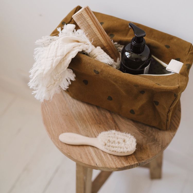 Trousse de toilette Vic Cœur cumin (Rose in April) - Image 4