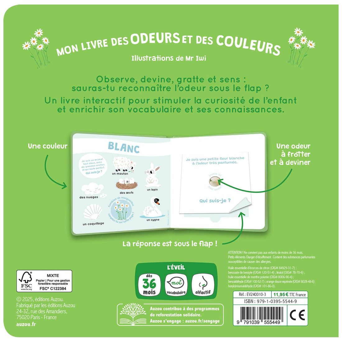 Mon livre des odeurs et des couleurs La nature (Auzou Editions) - Image 1