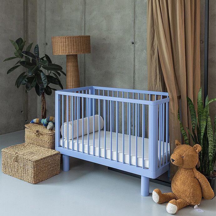 Lit Bébé Evolutif Nox Bleu - 60 x 120 cm (Karl & Fric) - Image 2