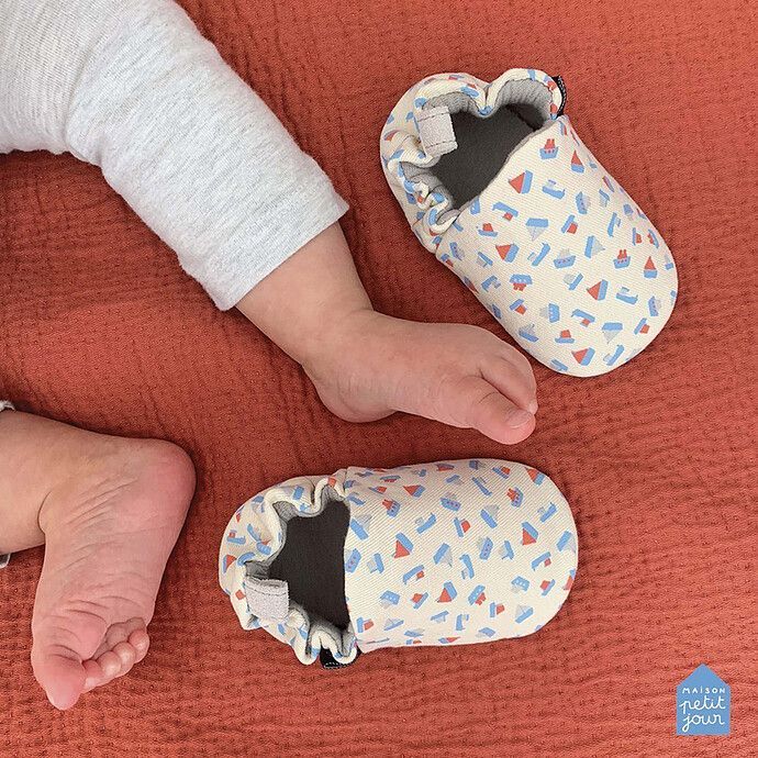 Chaussons en Coton Les Bateaux - 16/17 (Maison Petit Jour) - Image 4