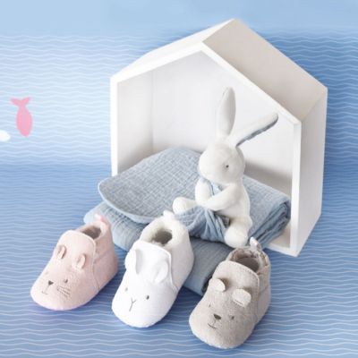 Chaussons gris (0-6 mois) (Doudou Et Compagnie) - Image 2