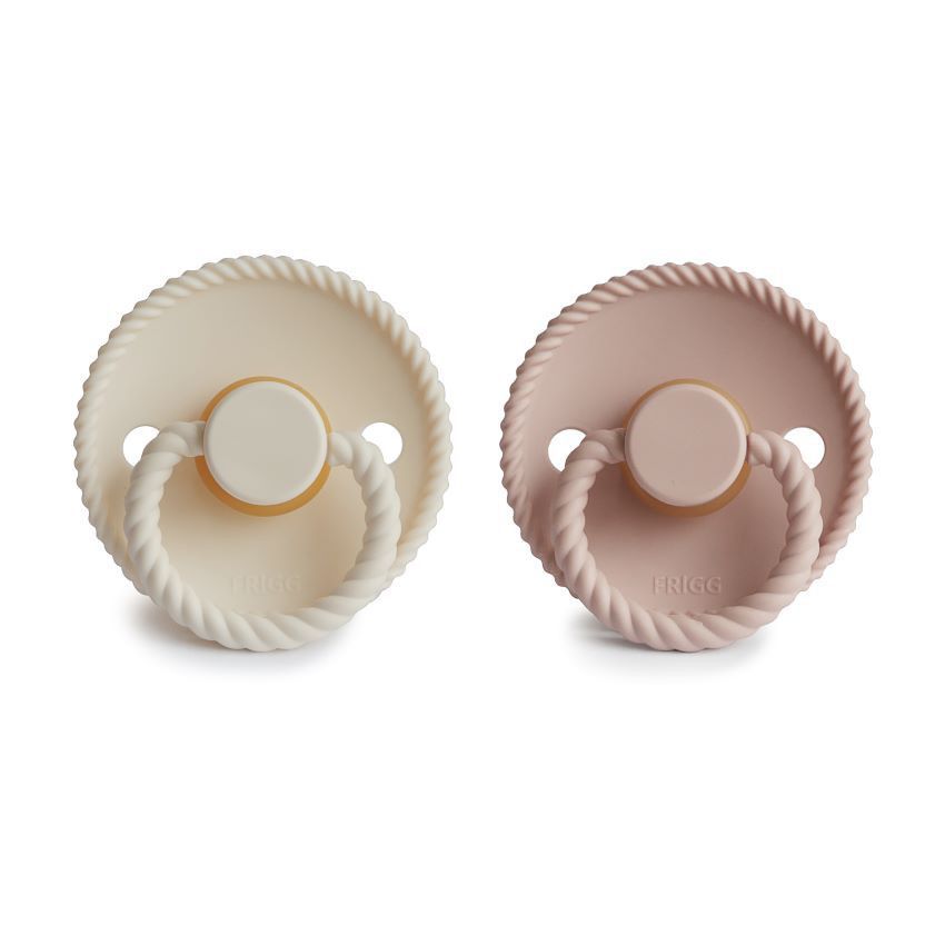 Lot de 2 sucettes Rope latex T1 - Blush/Cream - Rose (Frigg) - Couverture