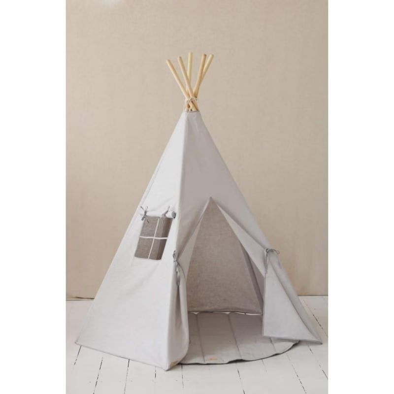 Tente tipi avec tapis gris pigeon (Moi Mili) - Image 3