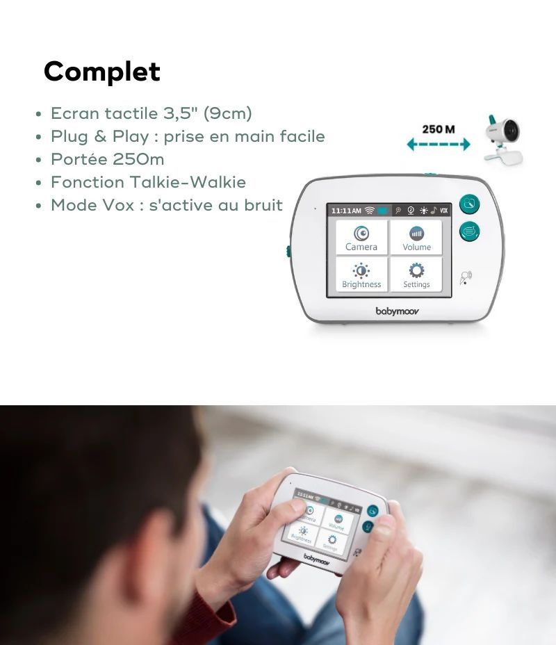 Babyphone Vidéo Reconditionné - Ecran Tactile - YOO-feel (Babymoov) - Image 3