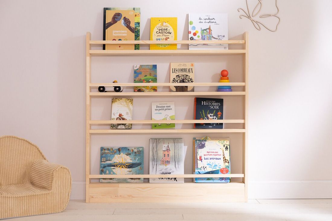 - Bibliothèque Montessori M - Pin Naturel (Mon Lit Cabane) - Image 4