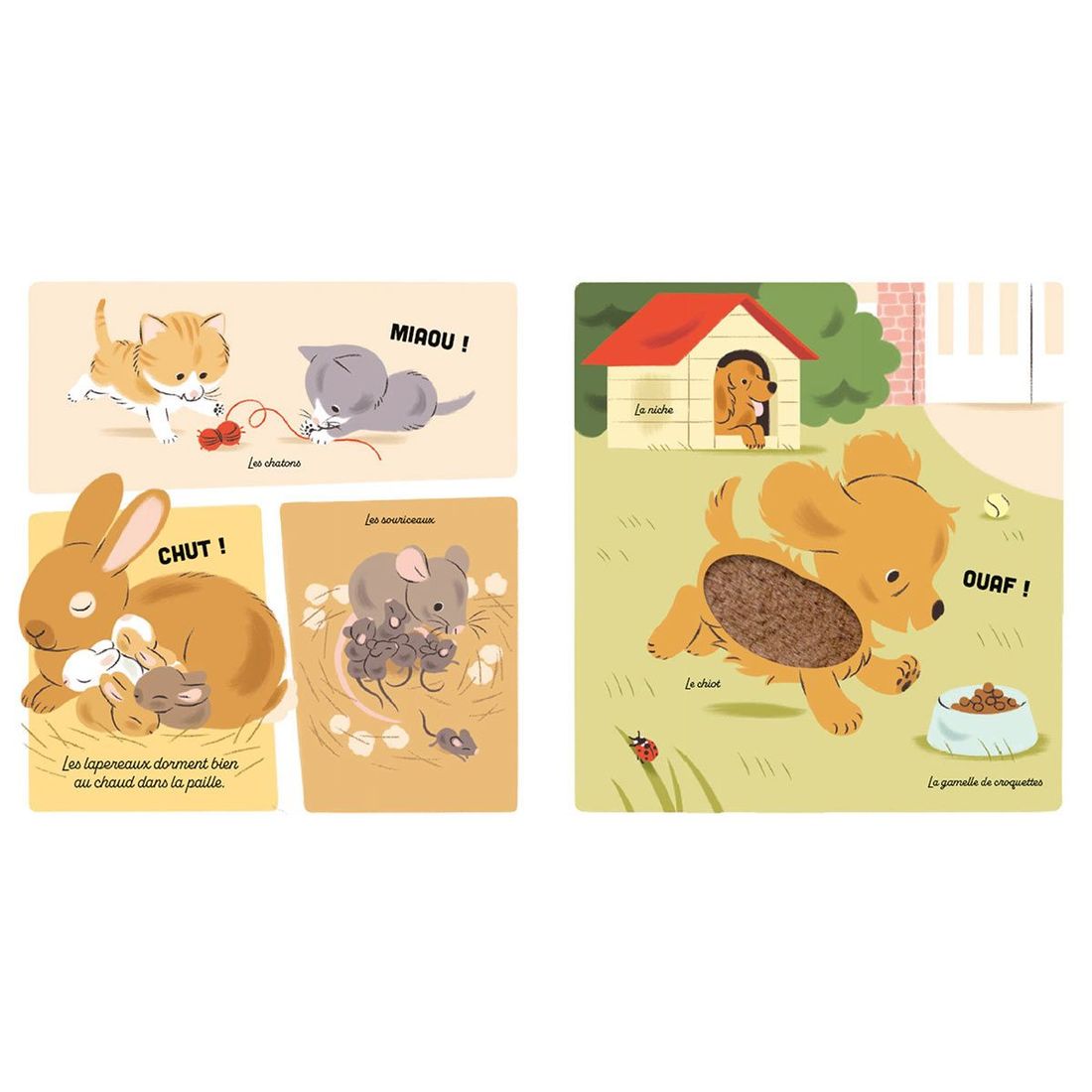 Livre Mon imagier tout doux - les bébés animaux (Larousse) - Image 1