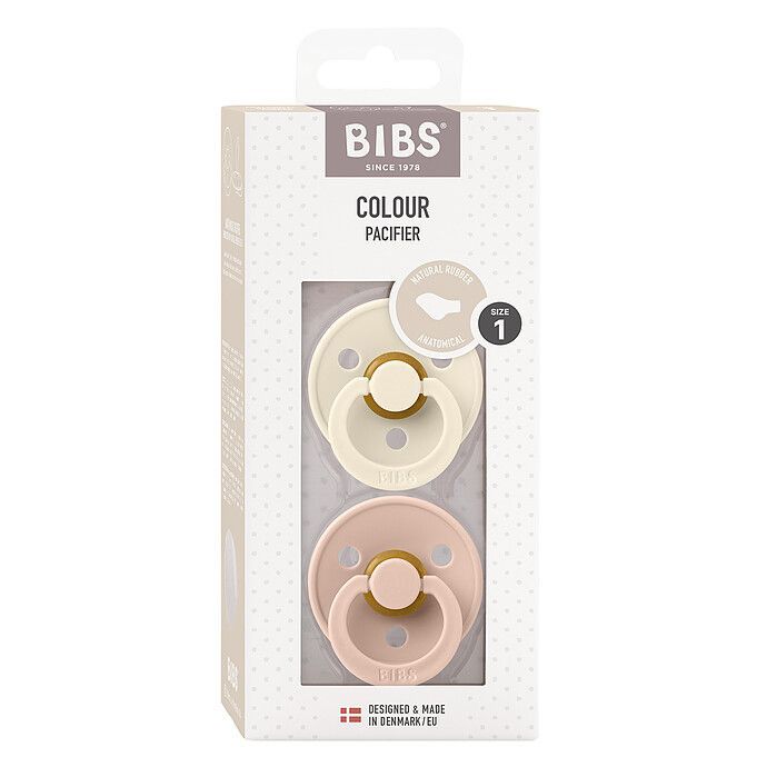 Lot de 2 Sucettes Anatomiques Colour Ivory & Blush - 0/6 Mois (Bibs) - Image 2