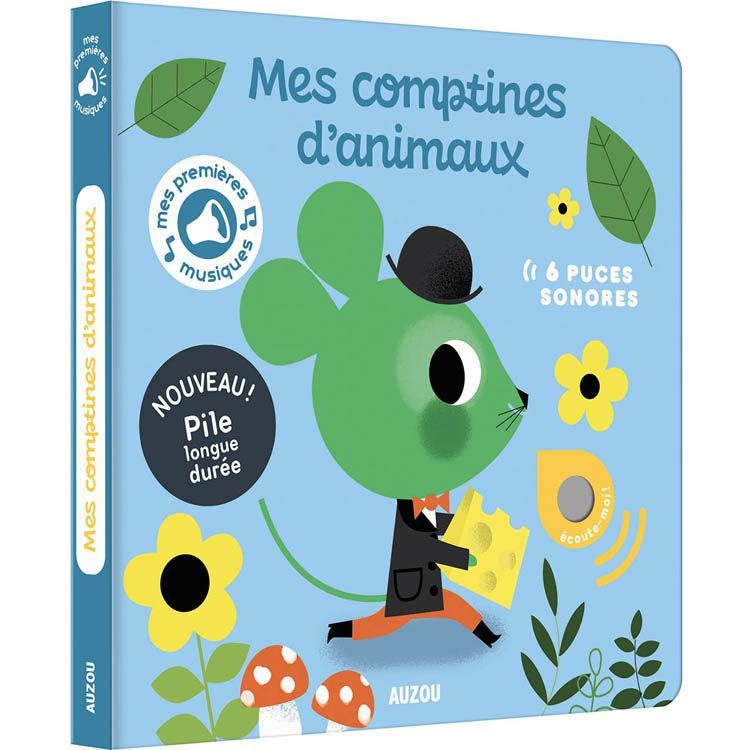 Livre sonore Mes comptines d'animaux (Auzou Editions) - Couverture