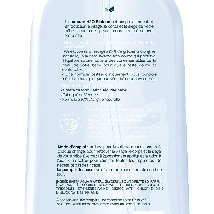 Eau Pure H2O - 350 ml (Biolane) - Image 2