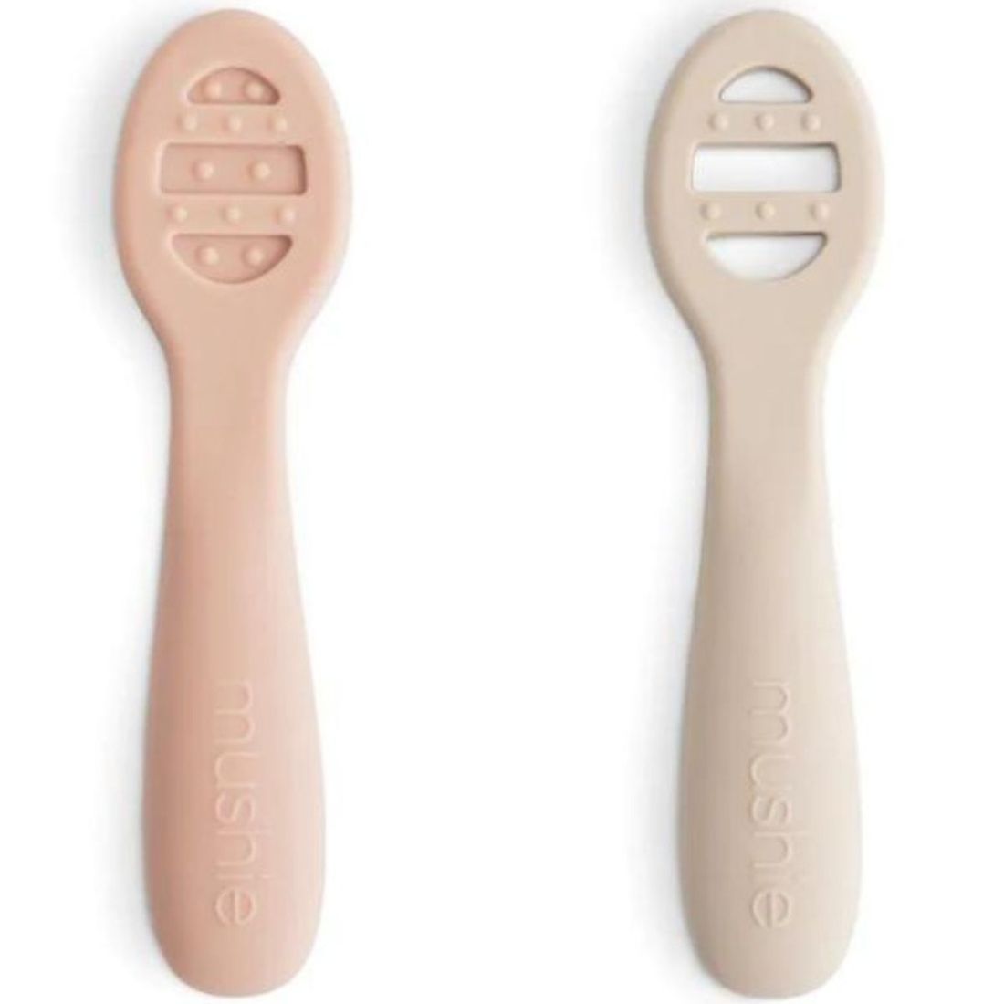 Lot de 2 cuillères d'apprentissage Blush-Shifting Sand (Mushie) - Image 1