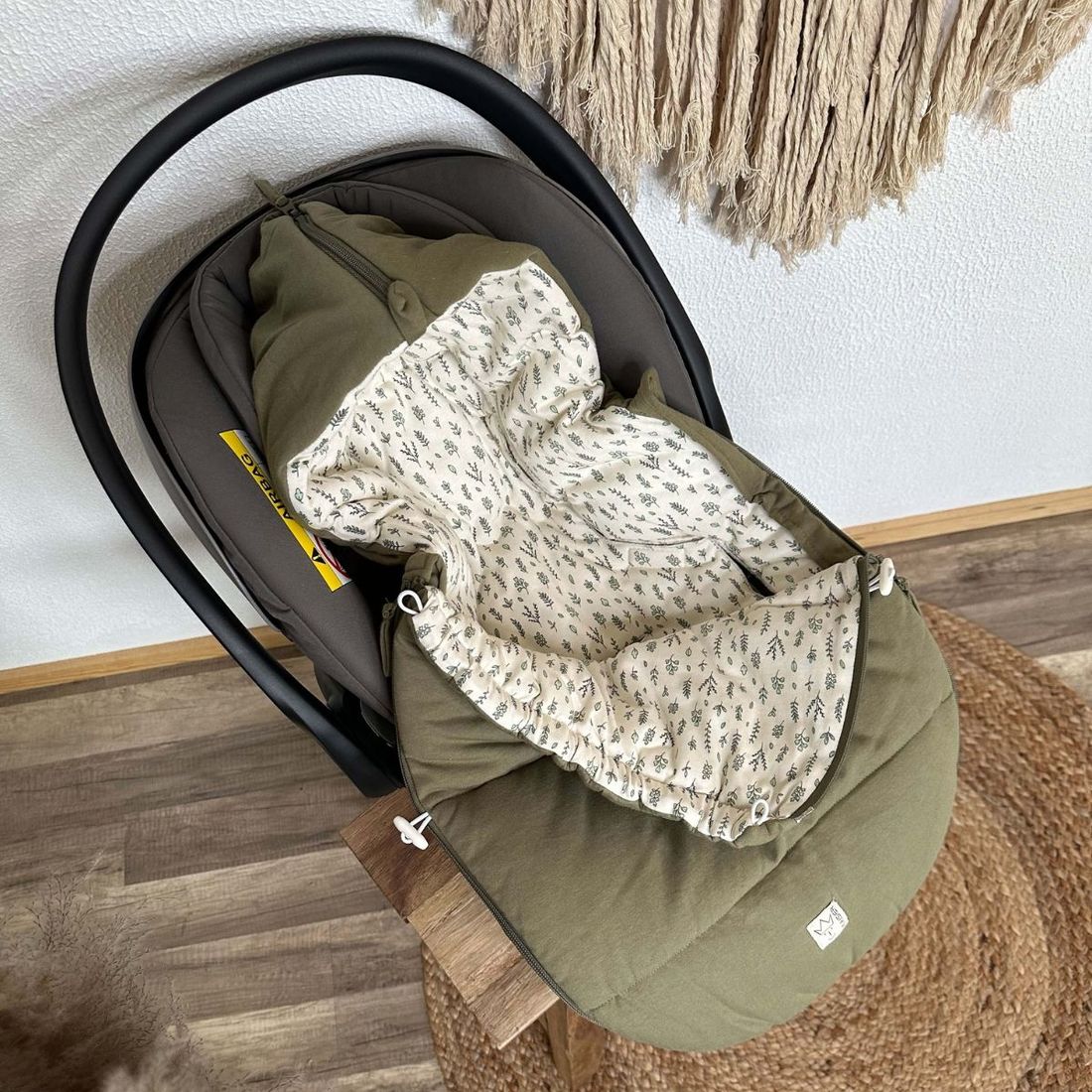 Chancelière bébé jersey Hooded olive green (Kaiser) - Image 4