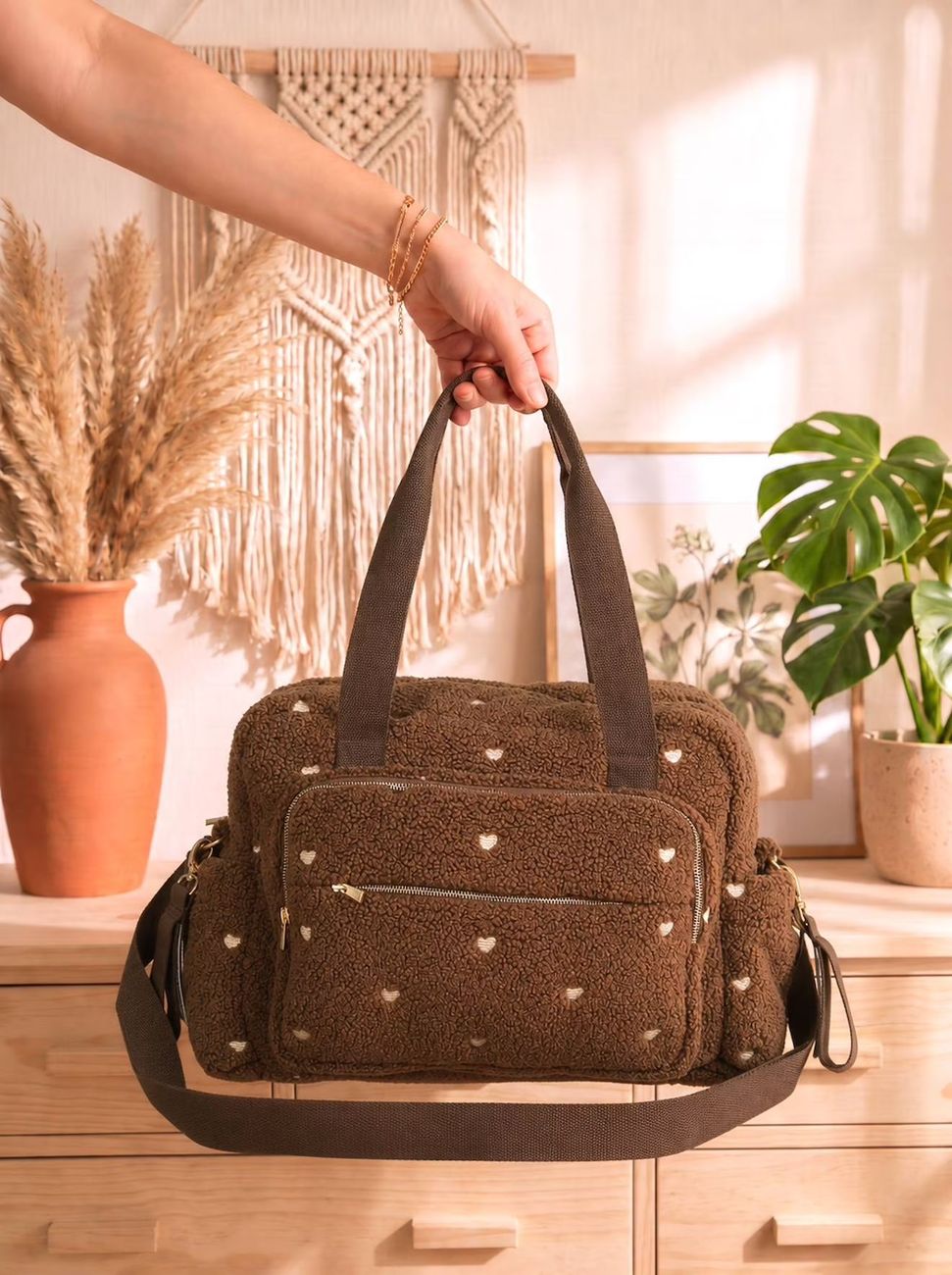 Sac 24H multipoche sherpa noisette (Vertbaudet) - Couverture