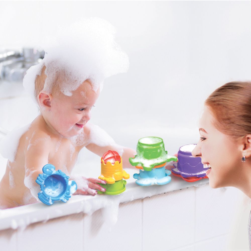 Jouet de bain gobelets gigogne (8 pièces) (Infantino) - Image 3