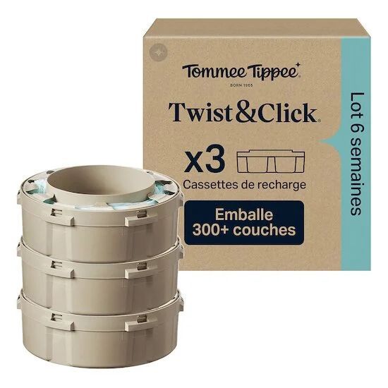 Recharges Twist & Click pour poubelles à couches (Tommee Tippee) - Image 1