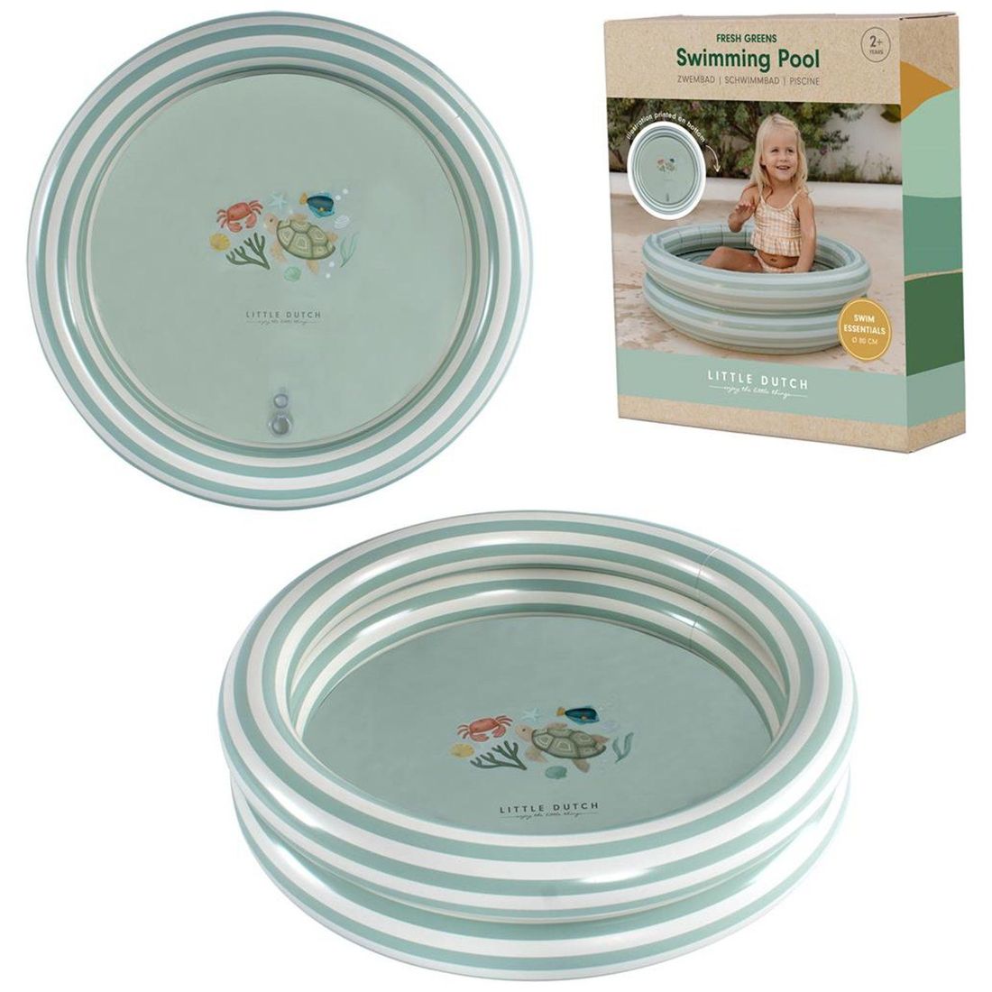 Piscine gonflable Fresh Greens (80 cm) (Little Dutch) - Image 8
