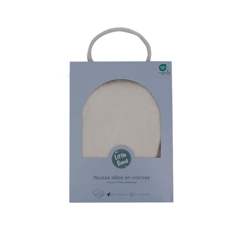 Protection matelas bébé 60x120 cm en viscose bambou blanc (Little Band) - Couverture