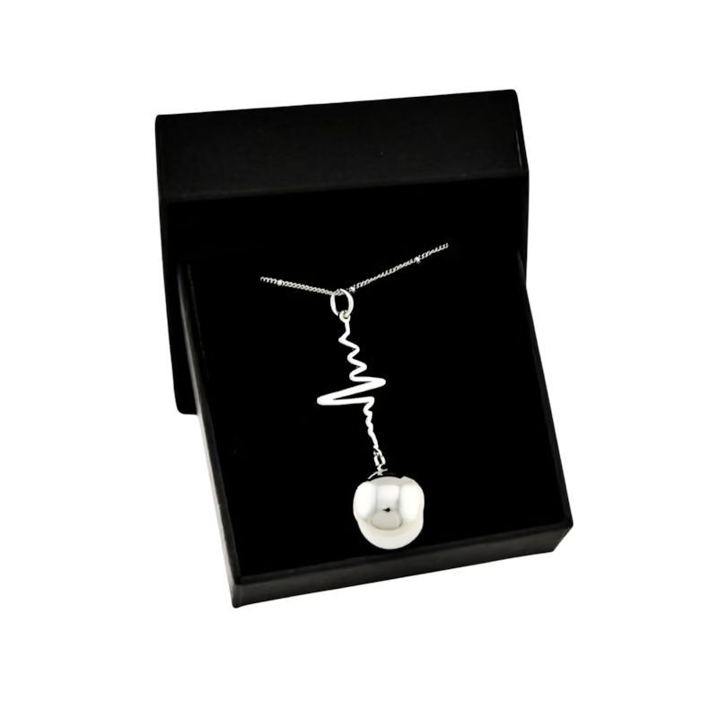 Bijou de grossesse bola avec chaîne - spirales argent (Babireva) - Image 3
