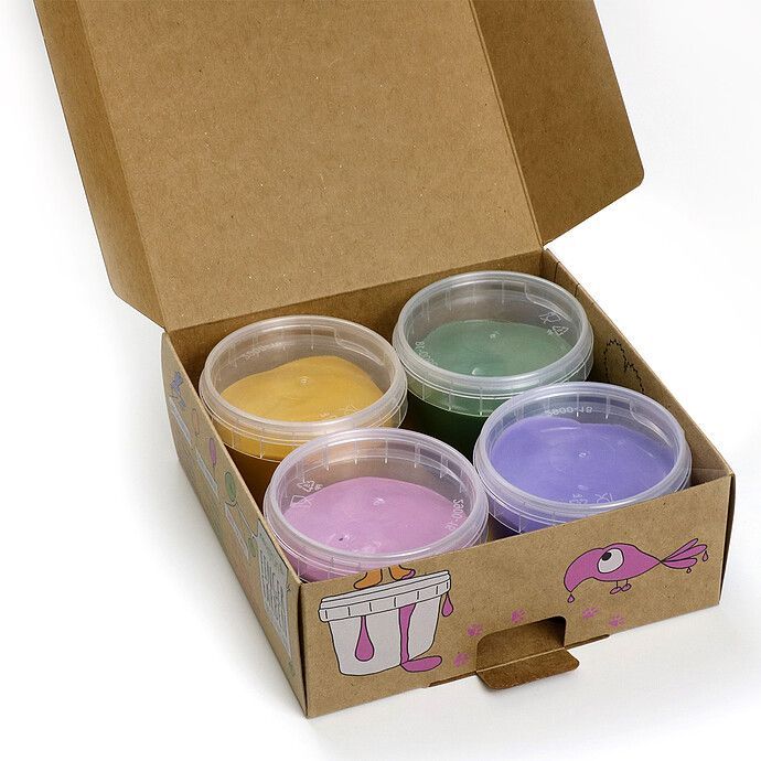Coffret de 4 Pots de Peinture Naturelle et Végan Luka (Neogrün) - Image 2