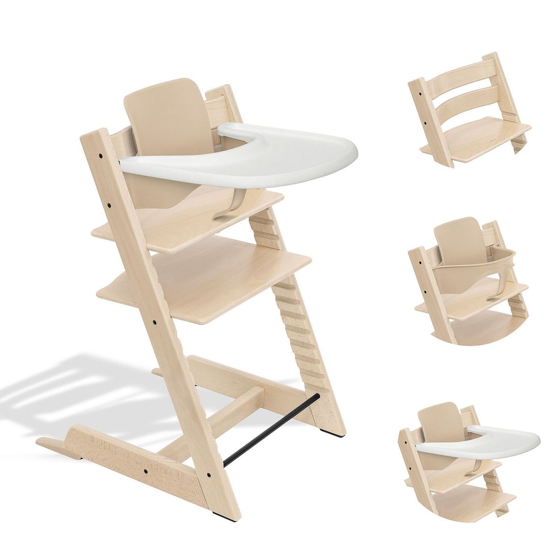 Chaise Haute Tripp Trapp avec Plateau et Baby Set - Naturel (Stokke) - Couverture