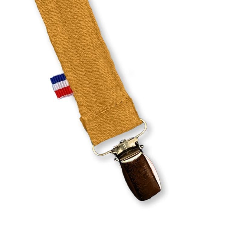 Attache tétine en coton bio teddy honey (Papate) - Image 1