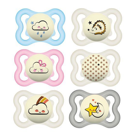 Sucette supreme x2 nuit 2-6m+ silicone + boîte (Mam) - Couverture