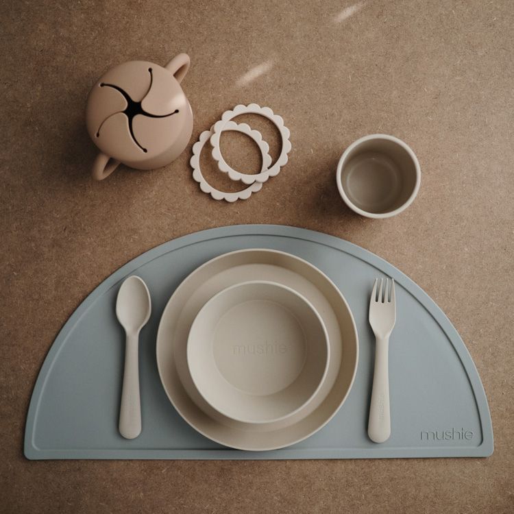 Lot de 2 assiettes rondes Vanilla (Mushie) - Image 4