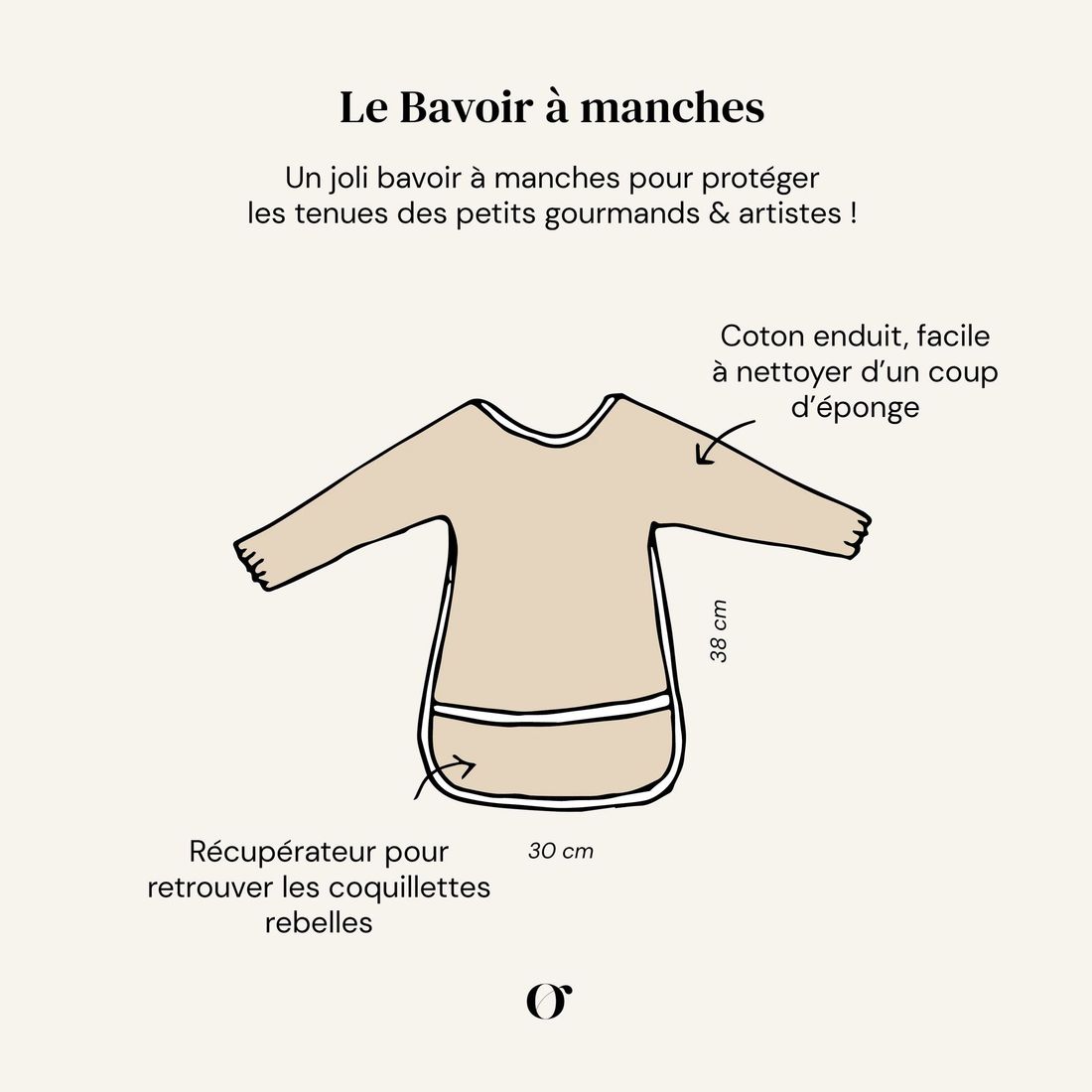 Bavoir à manches Plumbago (Orso Paris) - Image 7