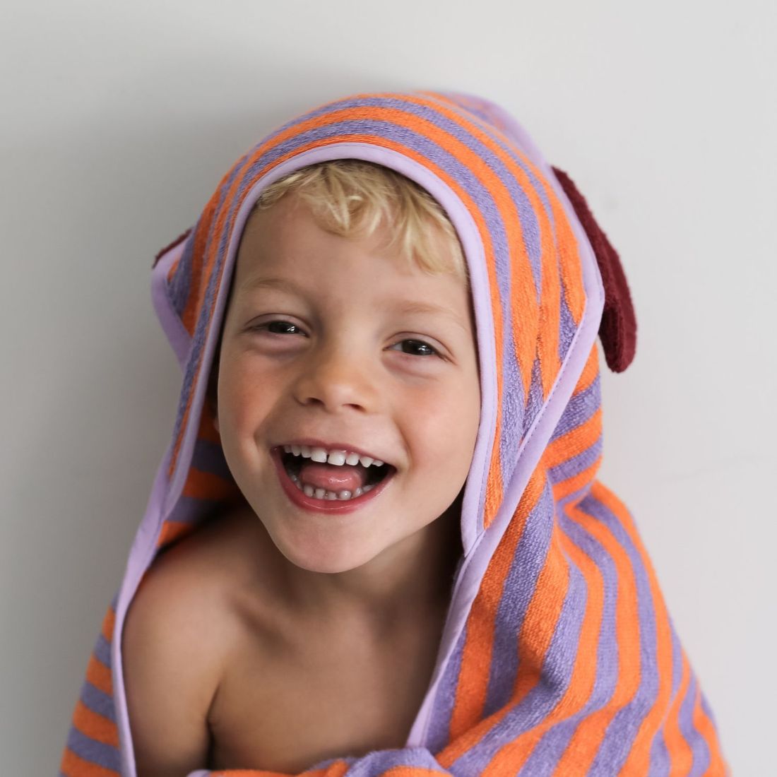 Cape de bain Ours Lavande (75 x 75 cm) (Quut) - Image 5