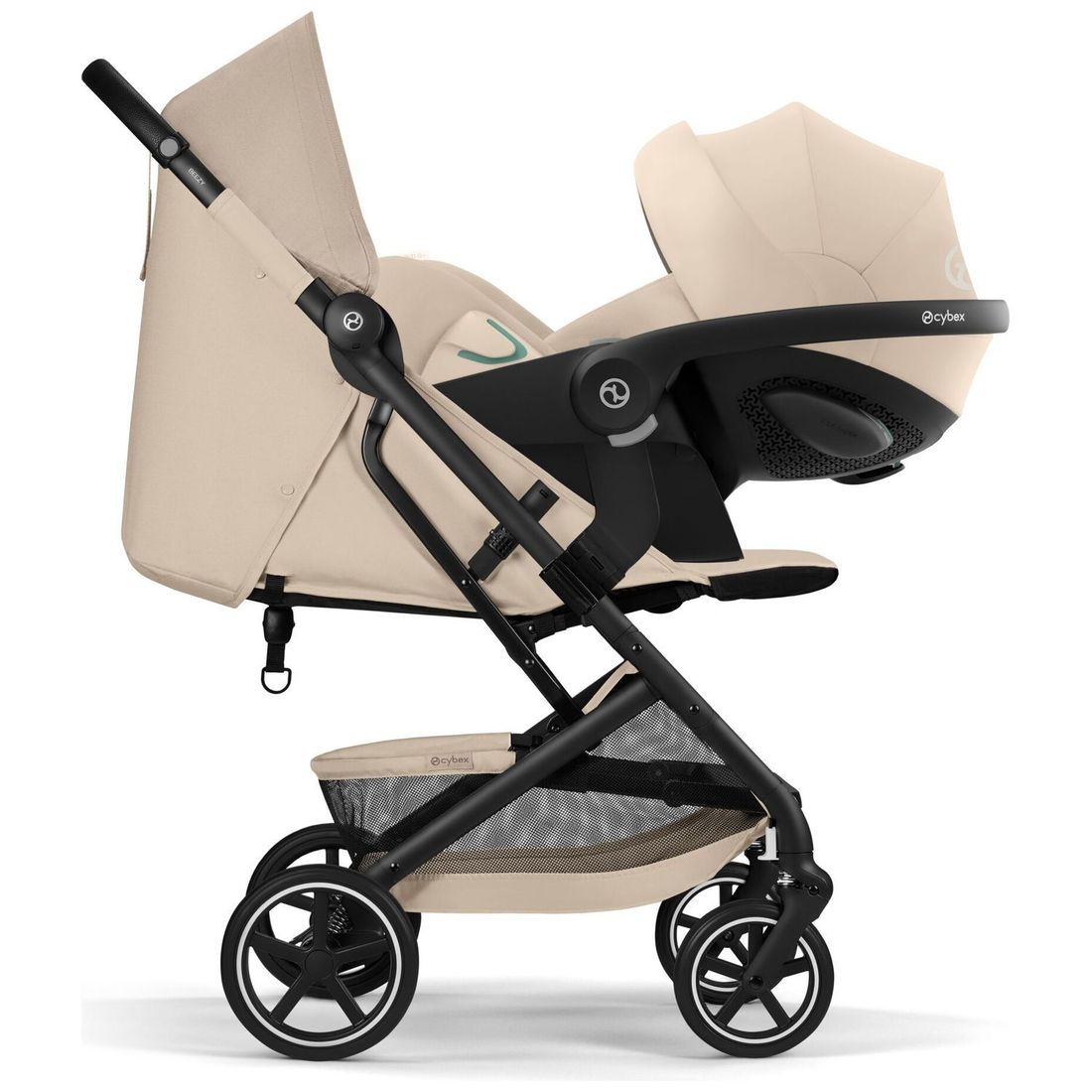 Poussette Compacte et Citadine Beezy 2026 Châssis Noir Almond Beige (Cybex) - Image 9