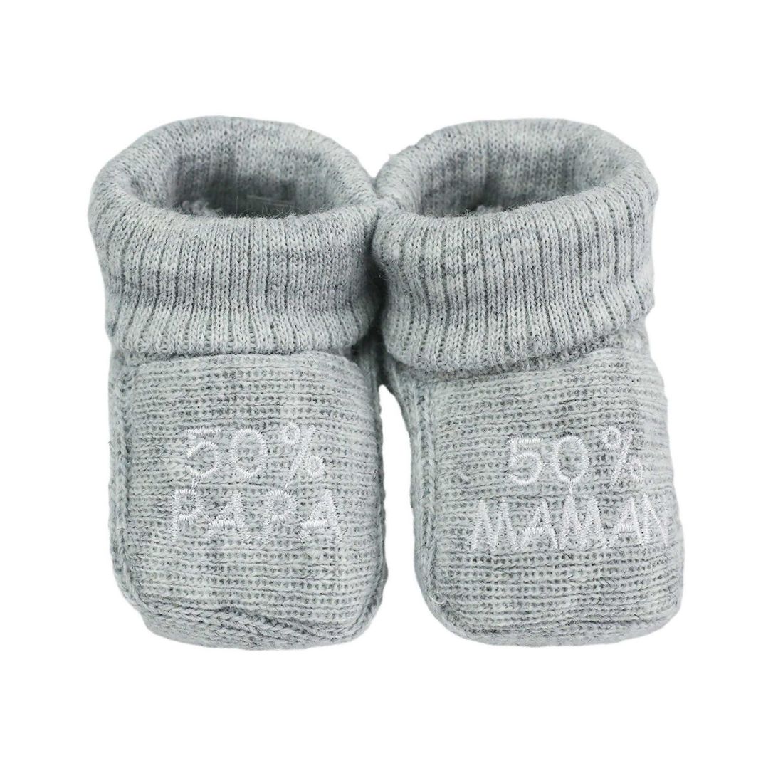 Chaussons naissance - message : 50% maman 50% papa (Trois Kilos Sept) - Image 1