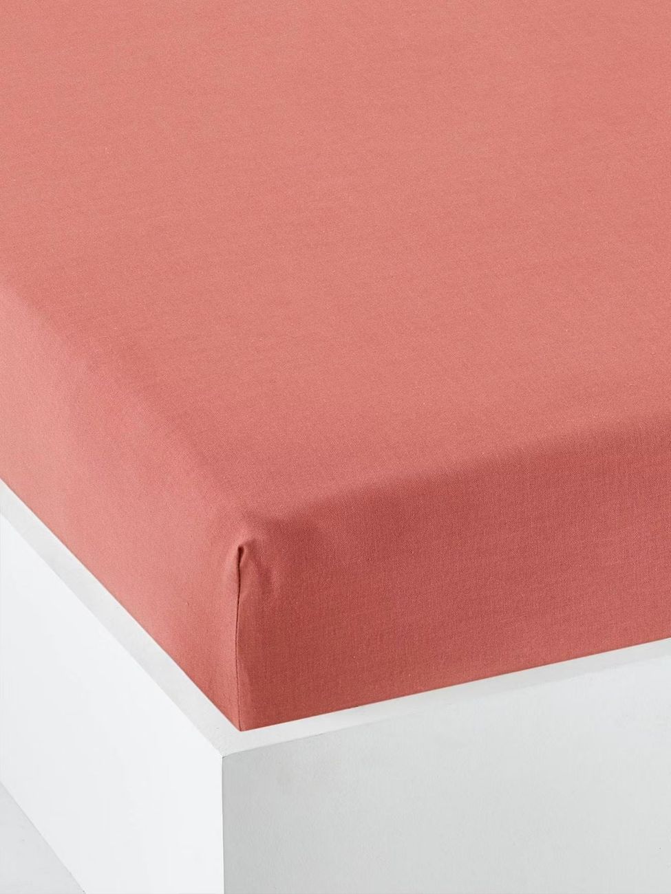 Drap-housse uni bébé bois de rose (Vertbaudet) - Couverture