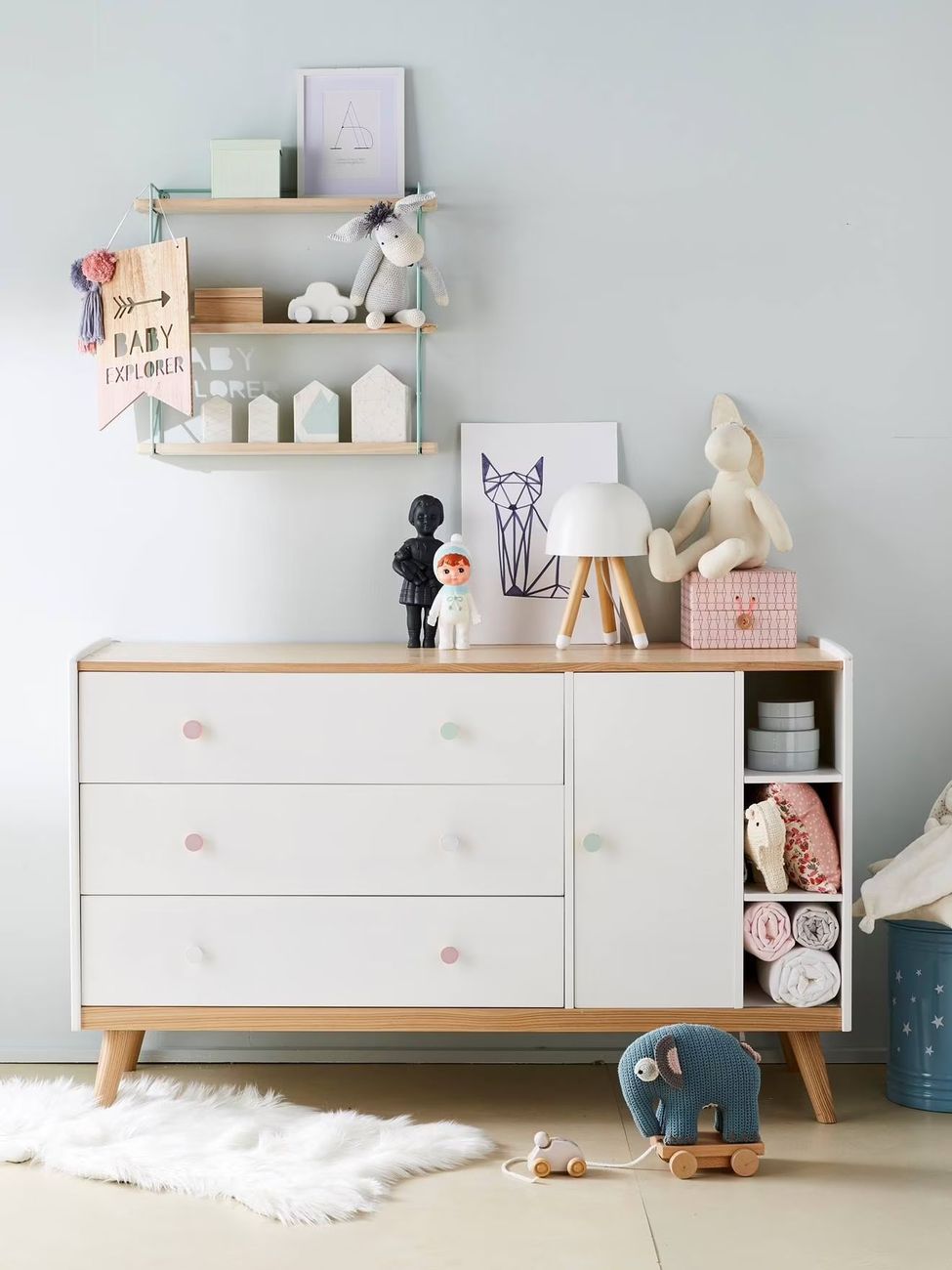 Commode XL LIGNE CONFETTI blanc (Vertbaudet) - Couverture